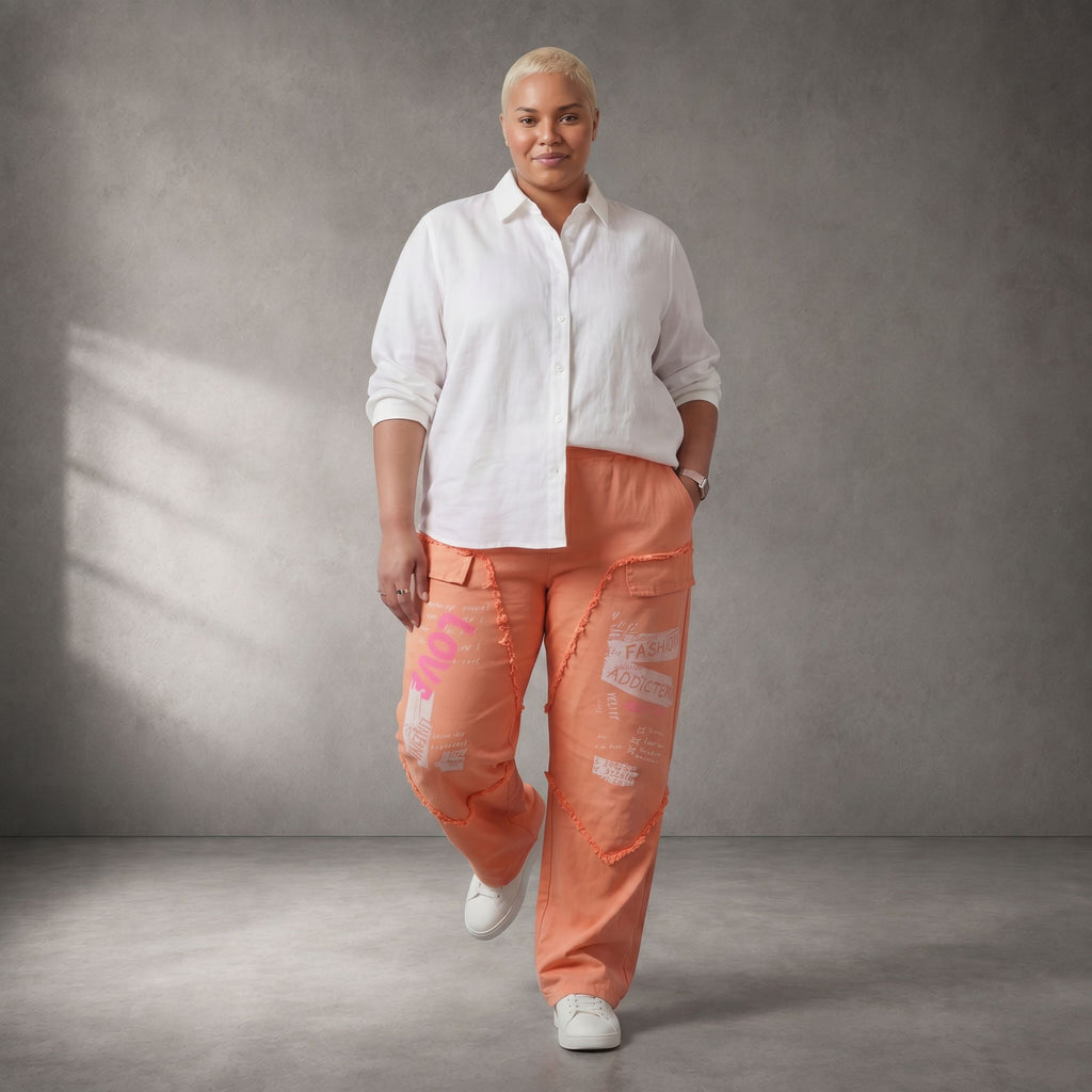 Funky Diva · Trousers · PantsDiva · L6372 · OrangePrint