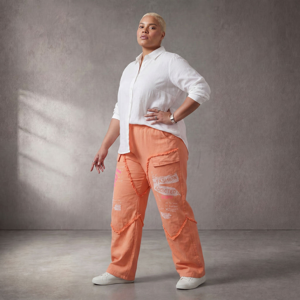 Funky Diva · Trousers · PantsDiva · L6372 · OrangePrint