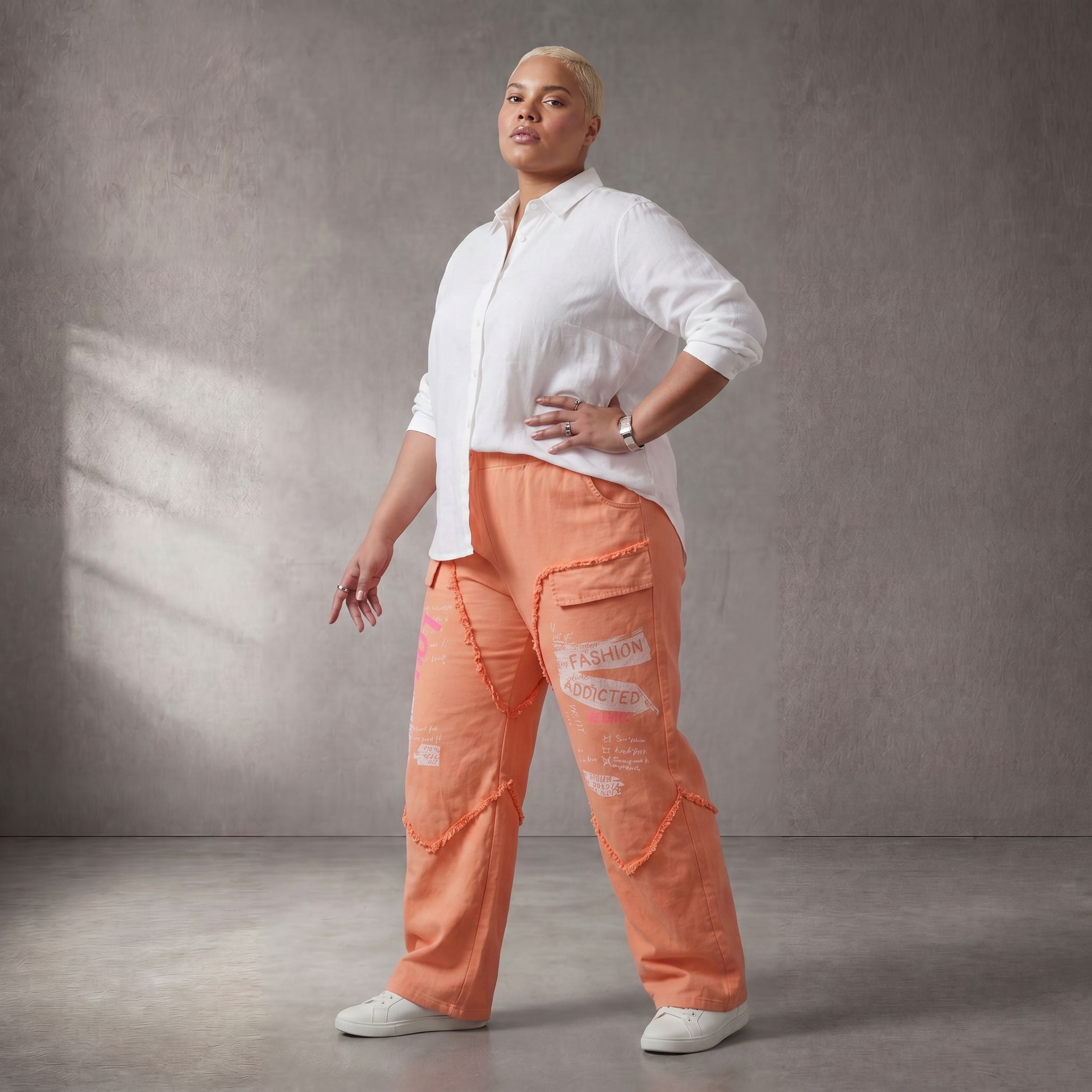 Funky Diva · Trousers · PantsDiva · L6372 · OrangePrint