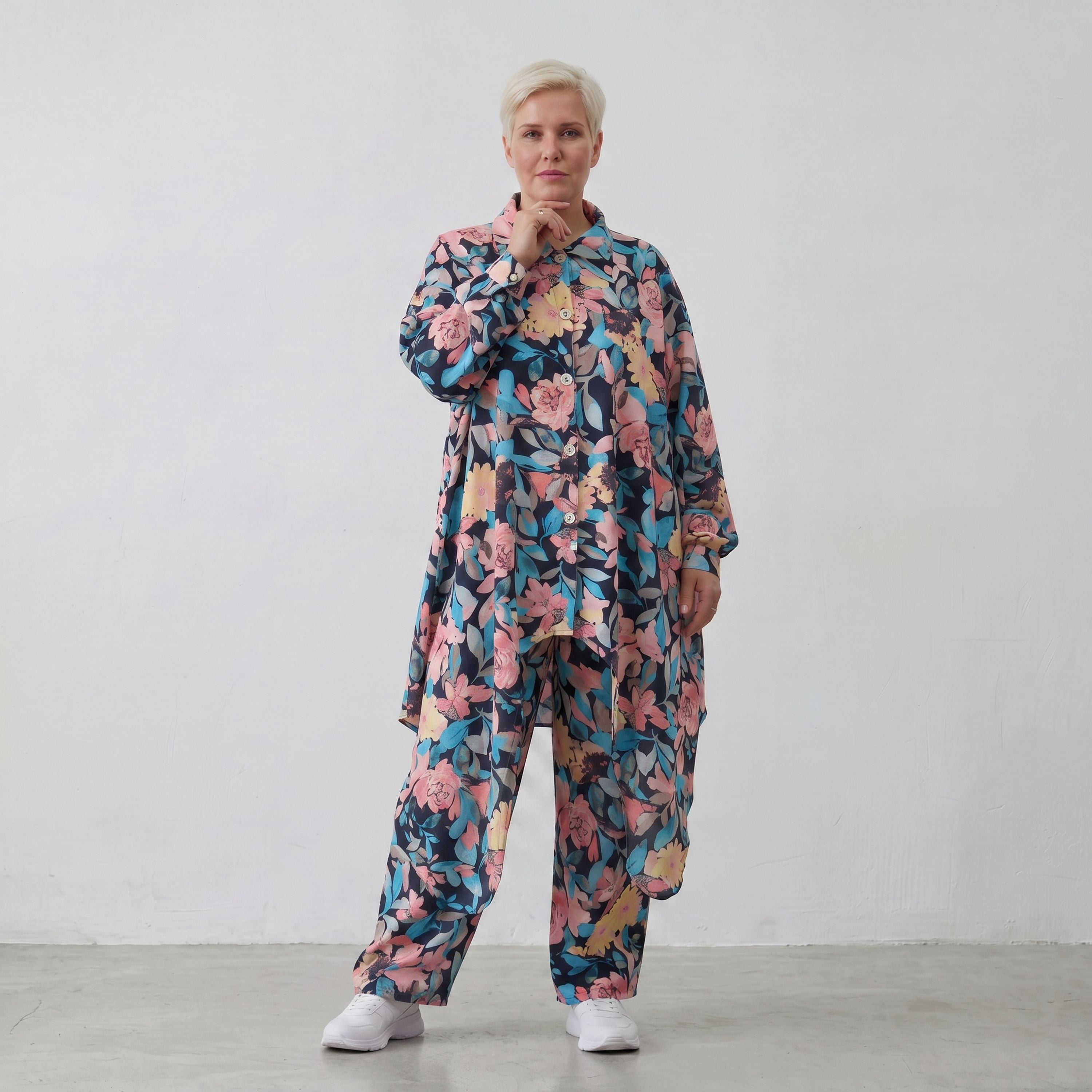 AKH Fashion · Bluse · Rayonia · 7135 · BlueOrchid
