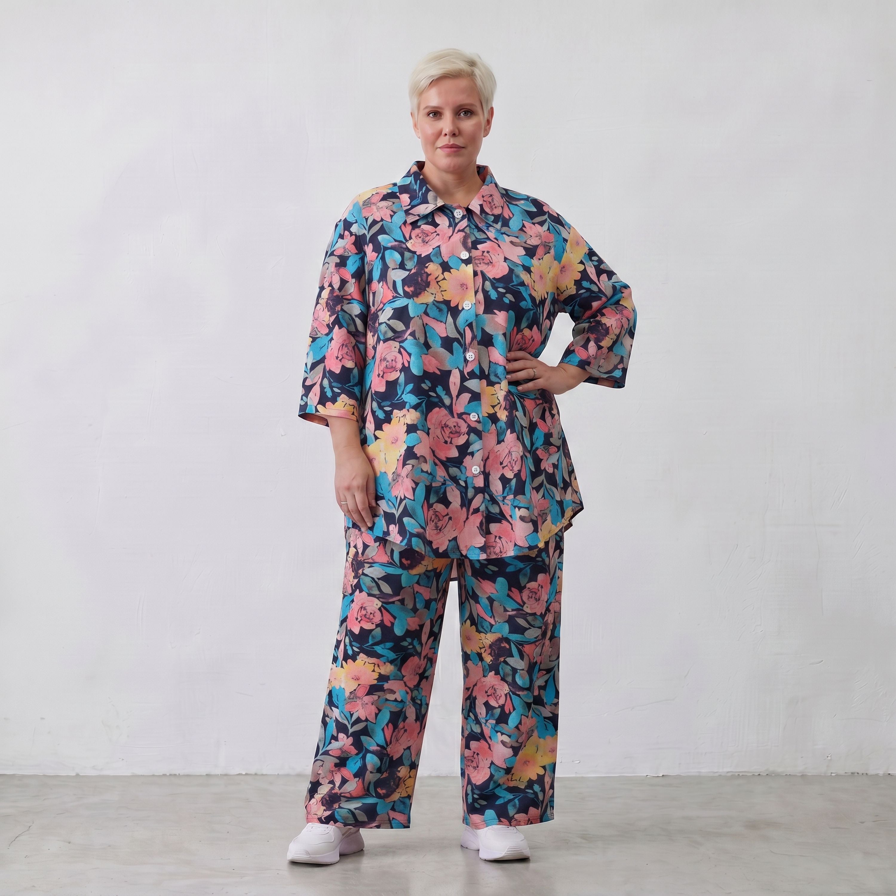 AKH Fashion · Bluse · Rayonia · 7261 · BlueOrchid
