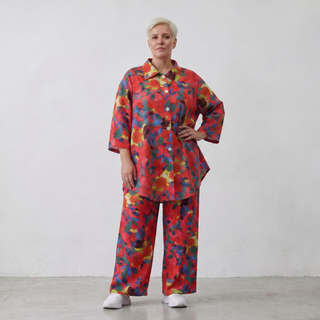 AKH Fashion · Bluse · Rayonia · 7261 · RedPoppy