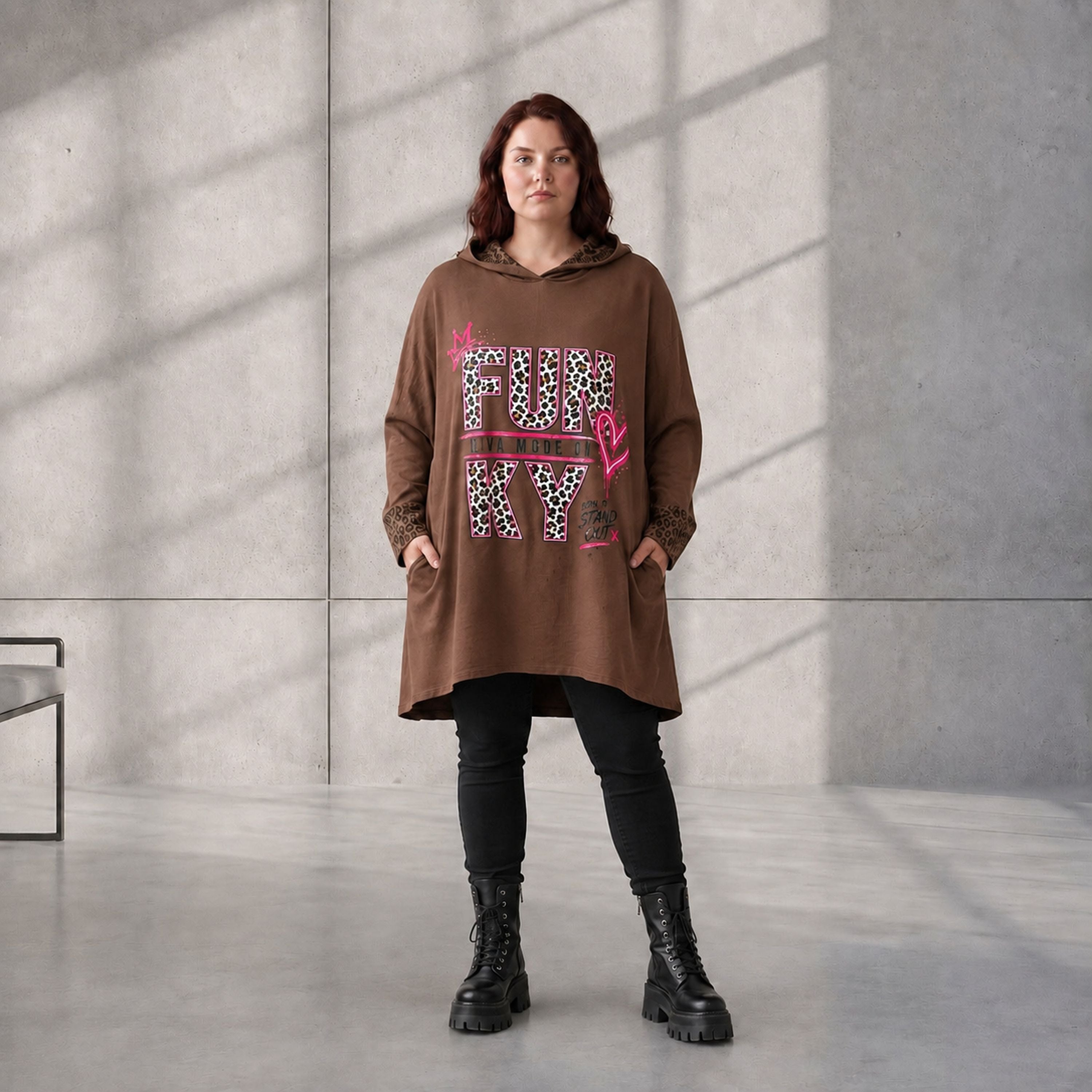 Funky Diva · Hoodie · RiskyDiva · KD533 · OldBrown