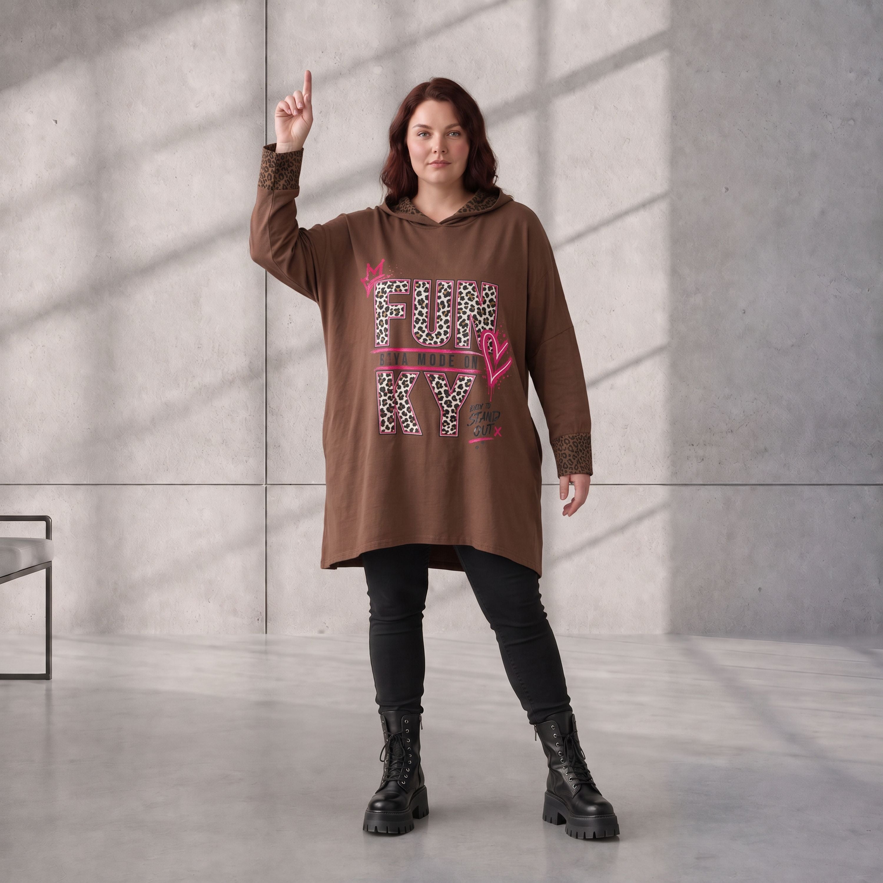 Funky Diva · Hoodie · RiskyDiva · KD533 · OldBrown