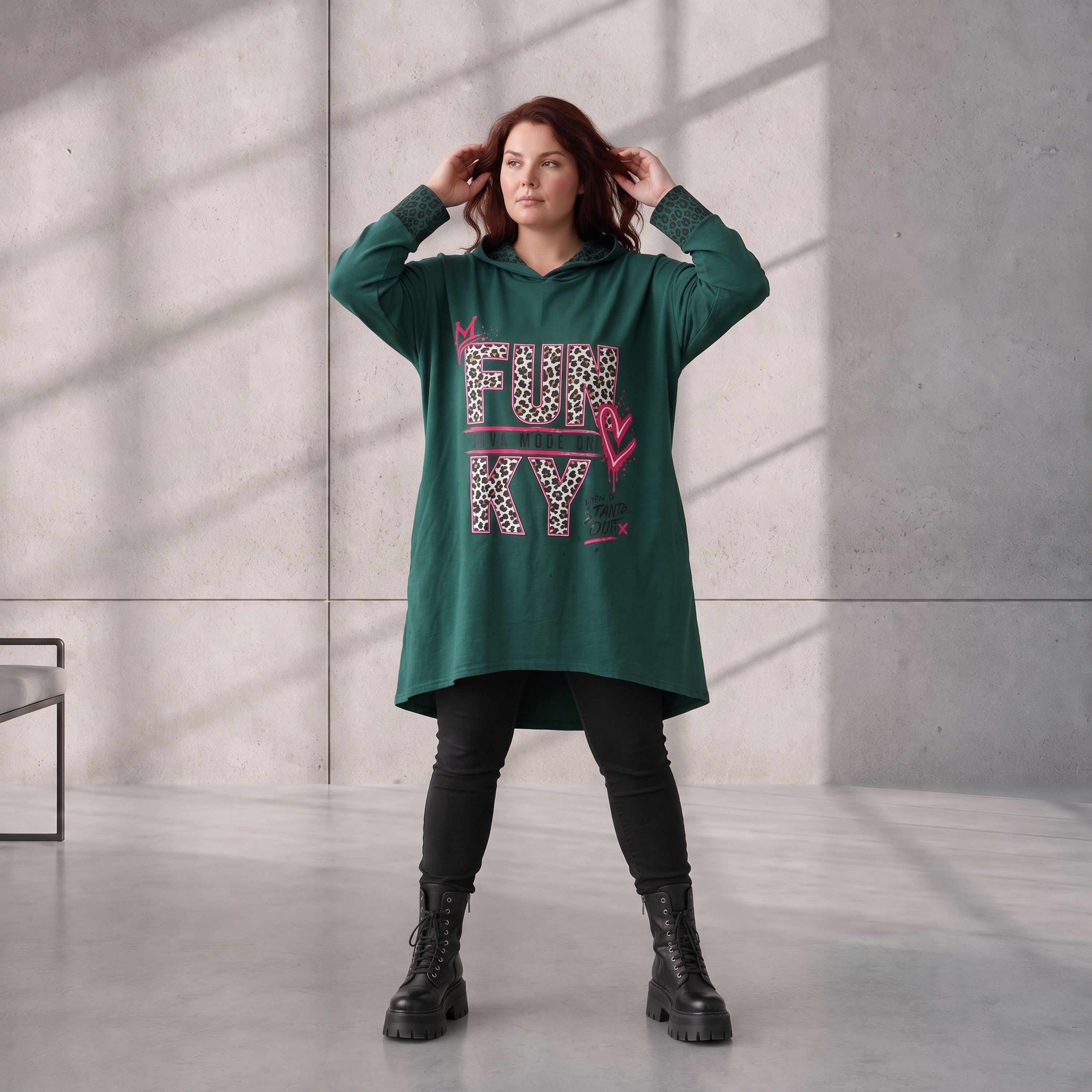 Funky Diva · Hoodie · RiskyDiva · KD533 · OldGreen