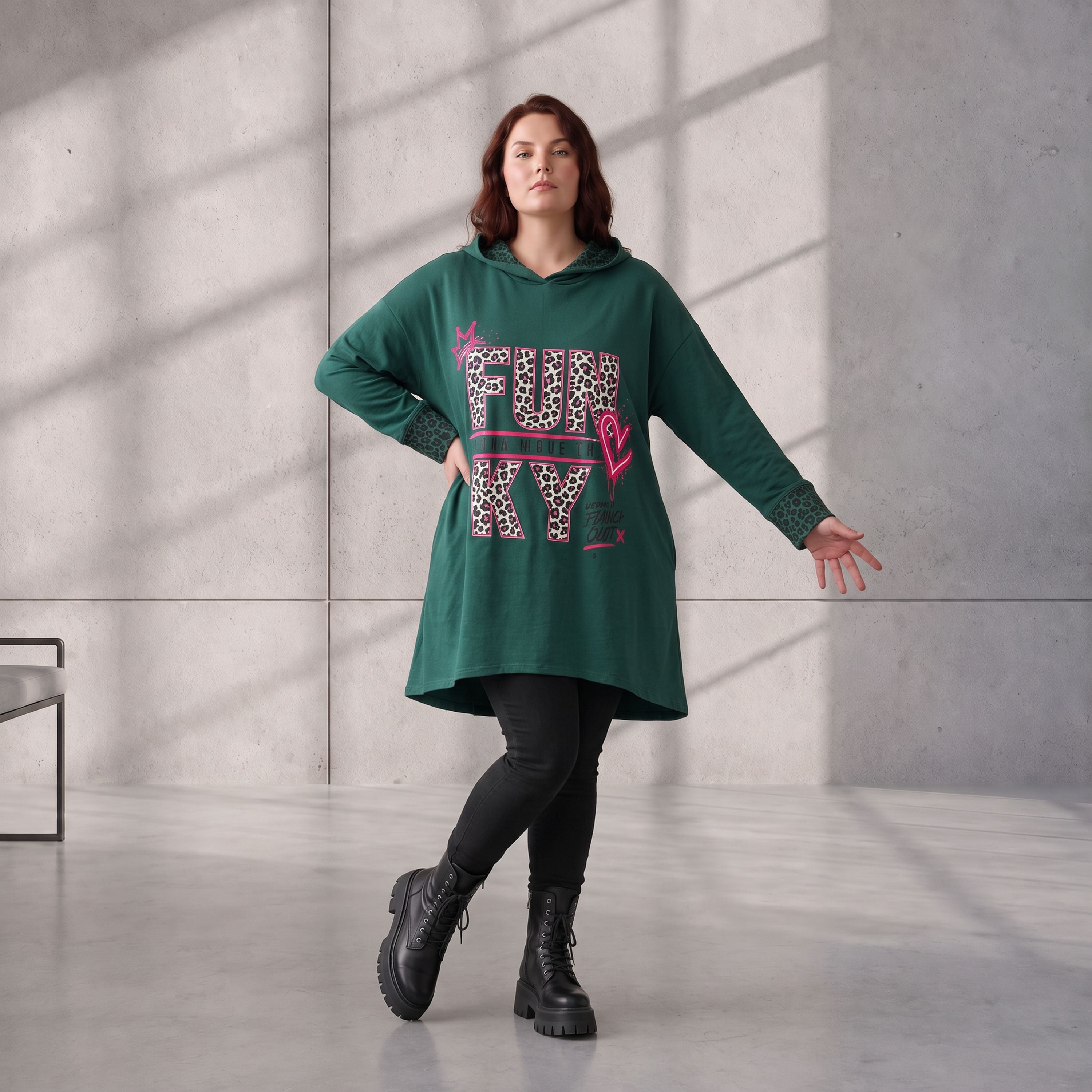 Funky Diva · Hoodie · RiskyDiva · KD533 · OldGreen