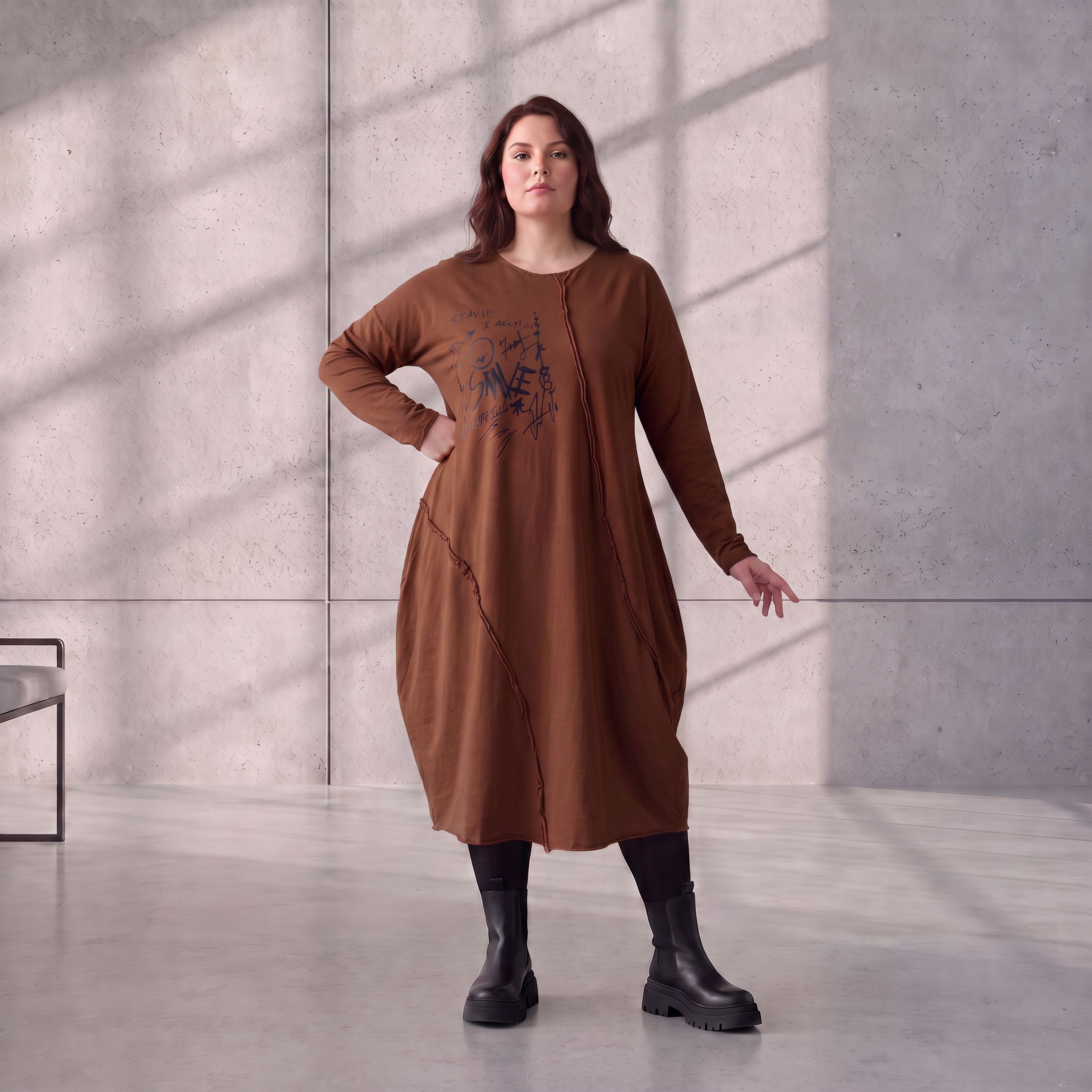 Funky Diva · Jurk · RiskyDiva · KD538 · OldBrown
