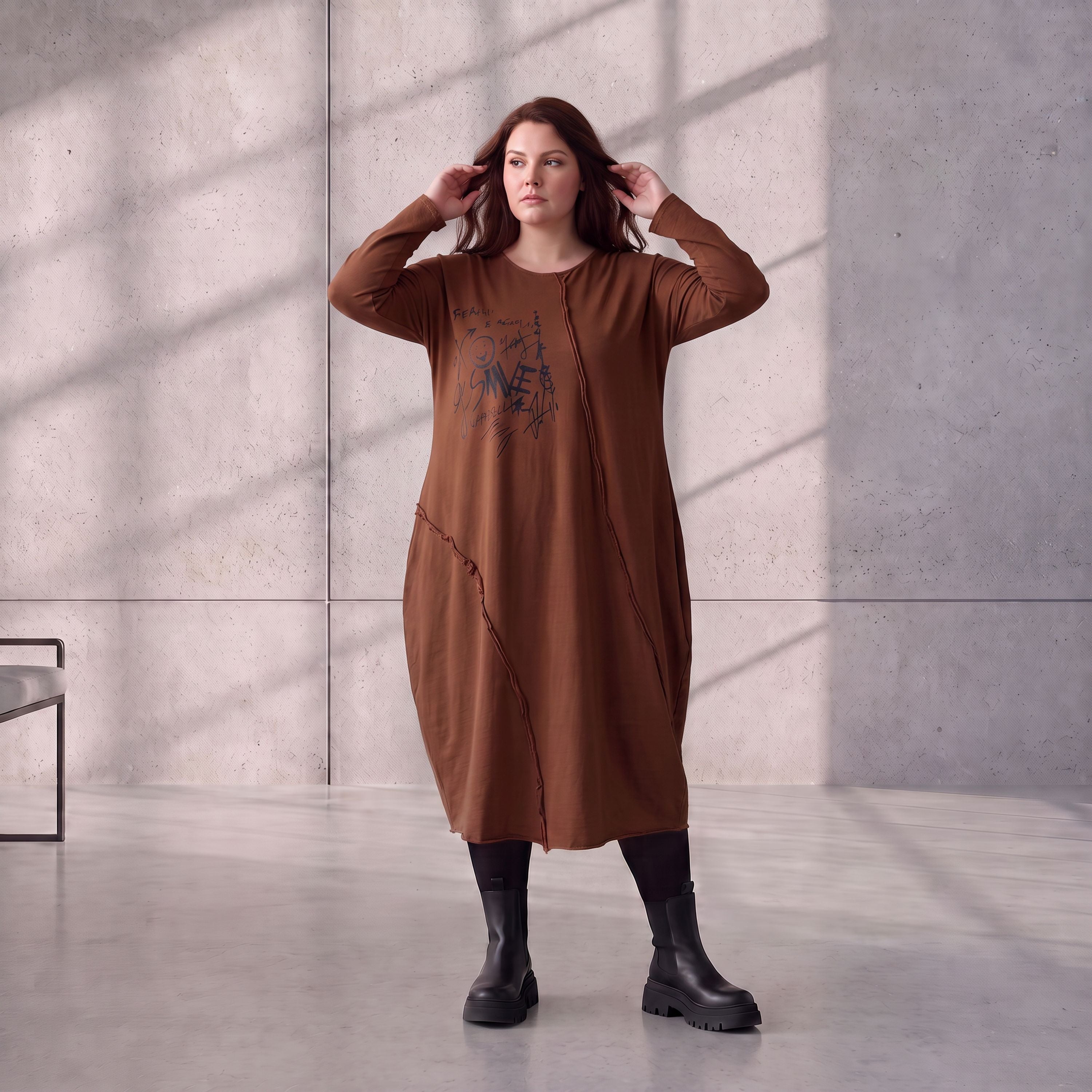 Funky Diva · Jurk · RiskyDiva · KD538 · OldBrown