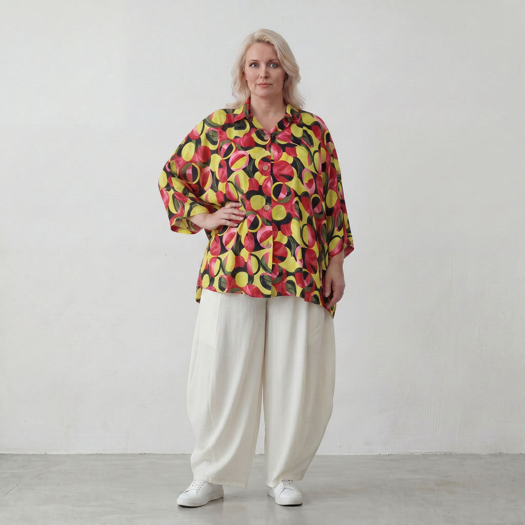 AKH Fashion · Blouse · Sabeen · 7092 · PinkCircles