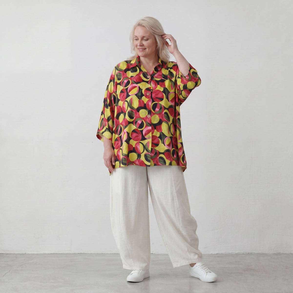 AKH Fashion · Bluse · Sabeen · 7092 · PinkCircles
