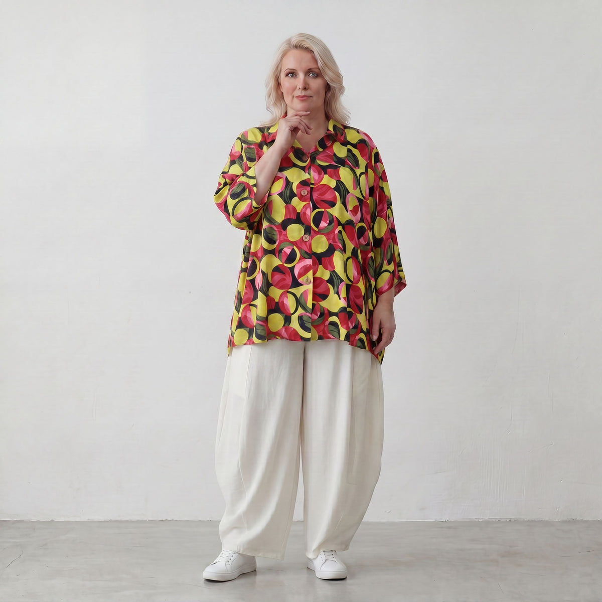 AKH Fashion · Bluse · Sabeen · 7092 · PinkCircles