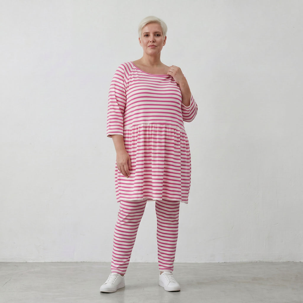 AKH Fashion Shirt 7229 SailorBabe, Weiß-Fuchsia