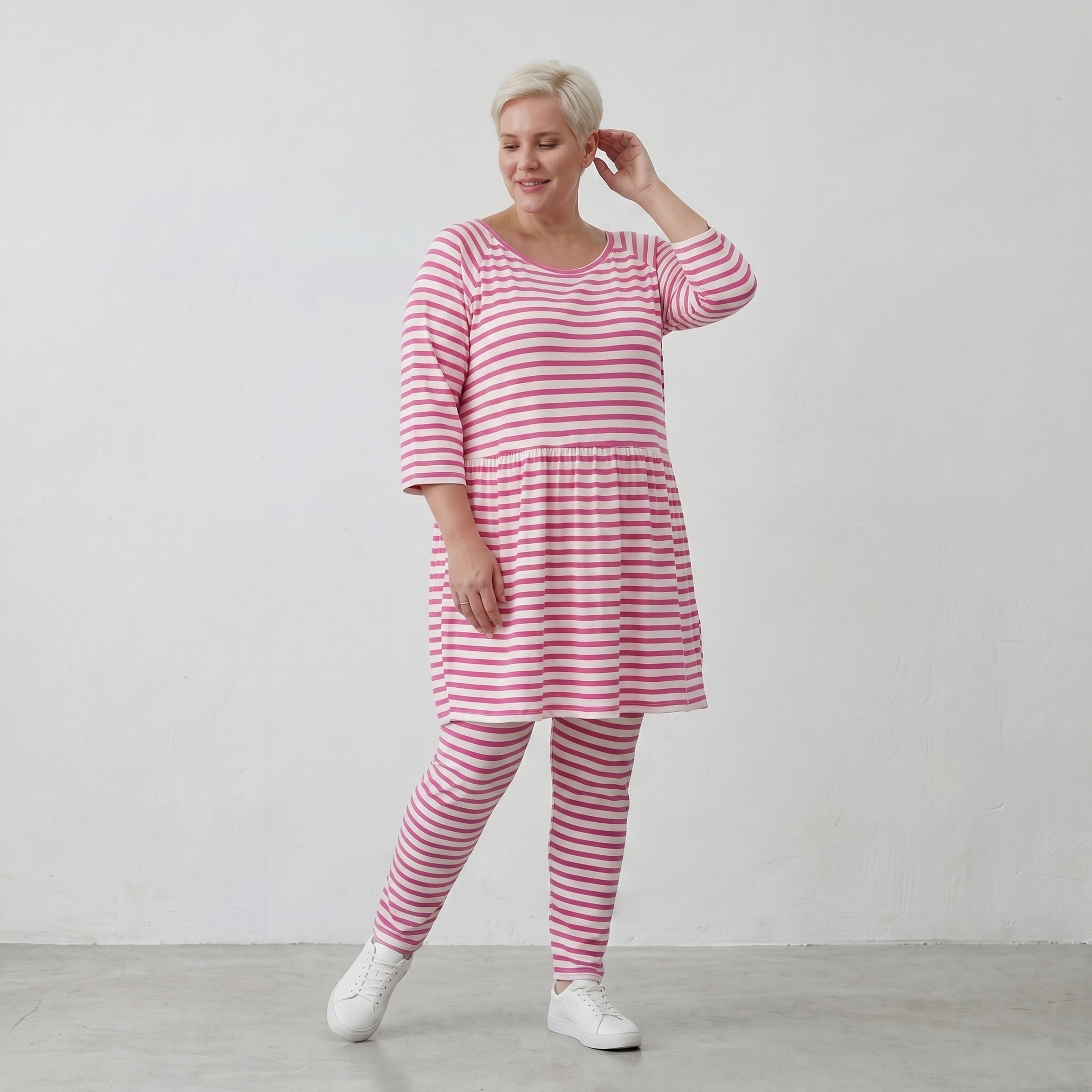 AKH Fashion Shirt 7229 SailorBabe, Weiß-Fuchsia