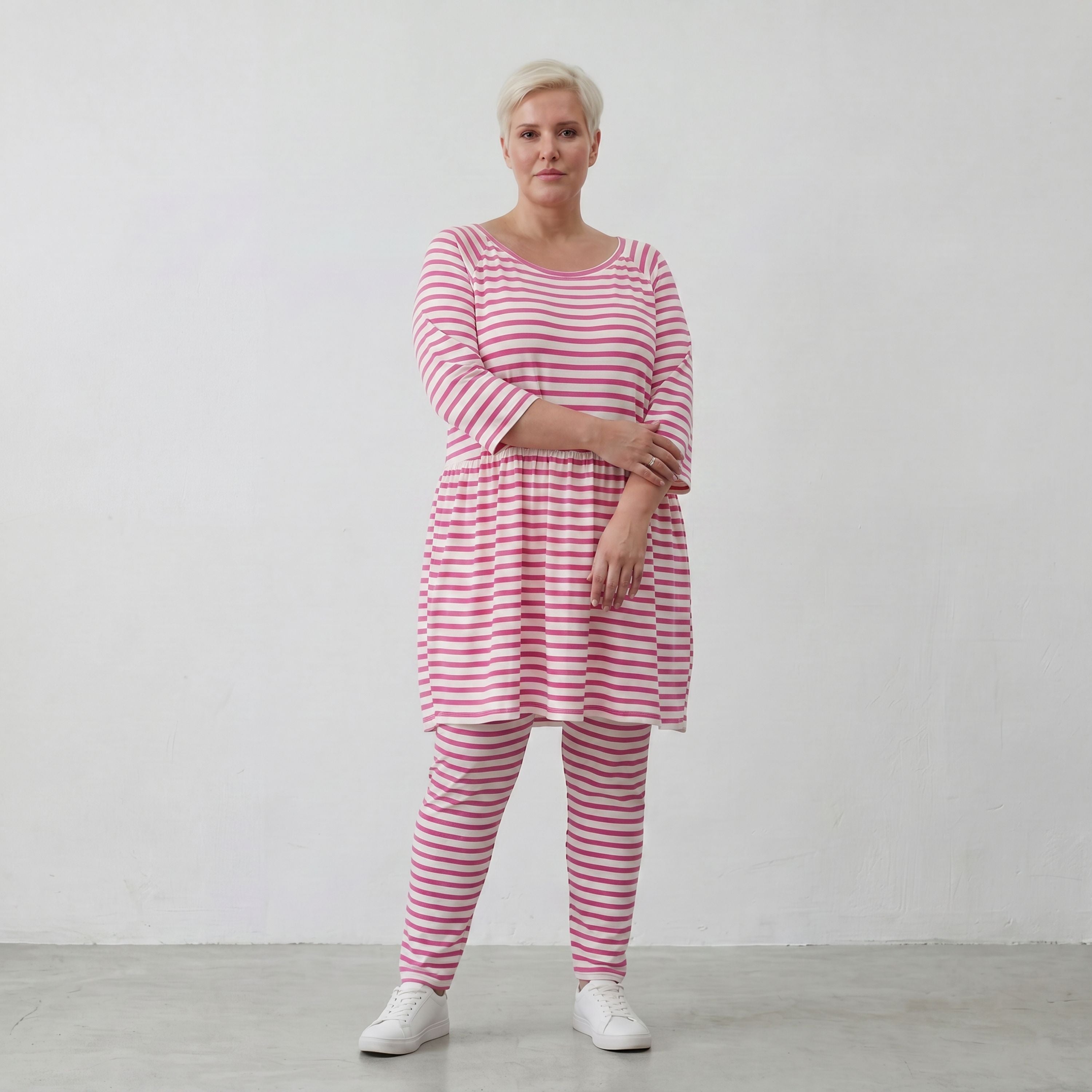 AKH Fashion Shirt 7229 SailorBabe, Weiß-Fuchsia