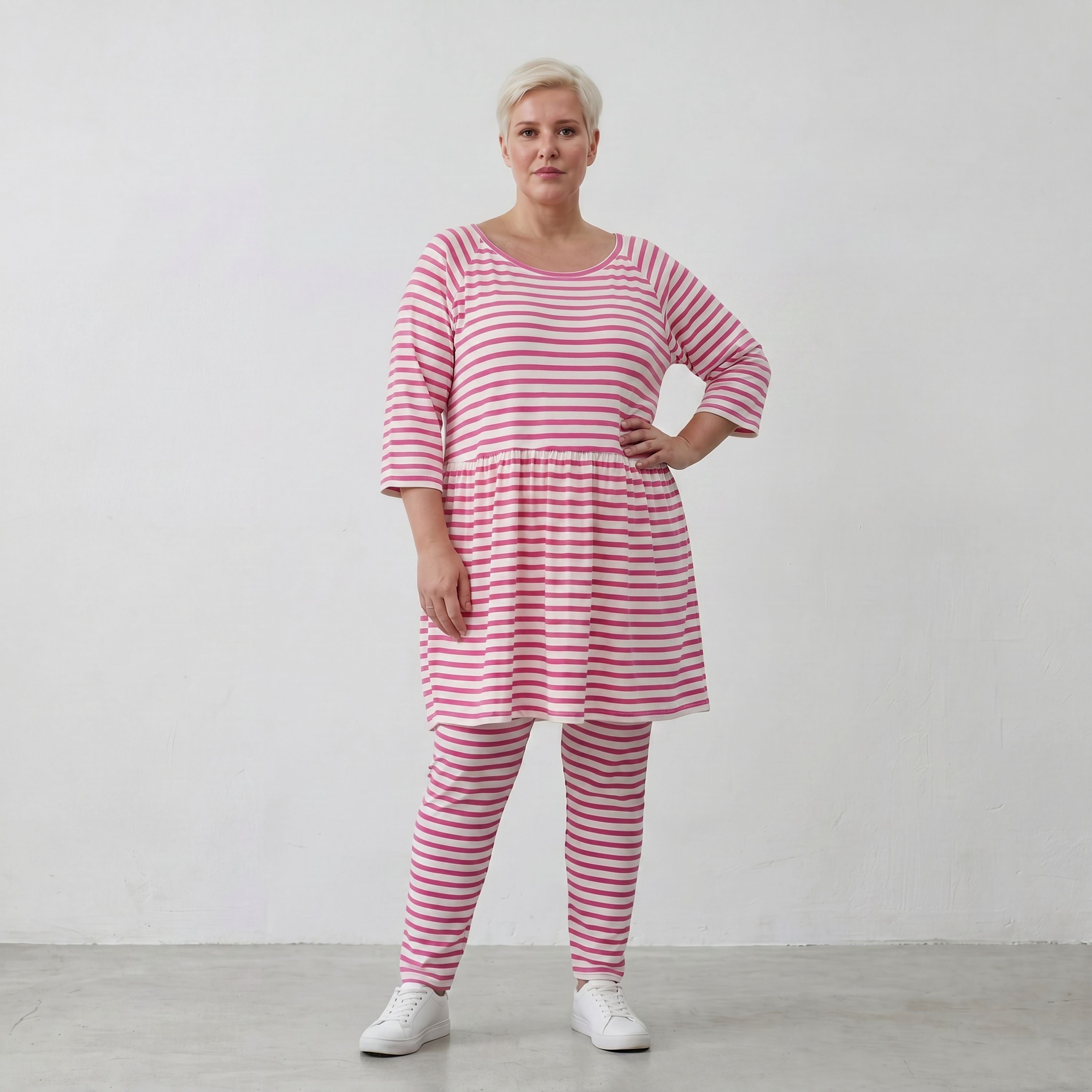 AKH Fashion Shirt 7229 SailorBabe, Weiß-Fuchsia