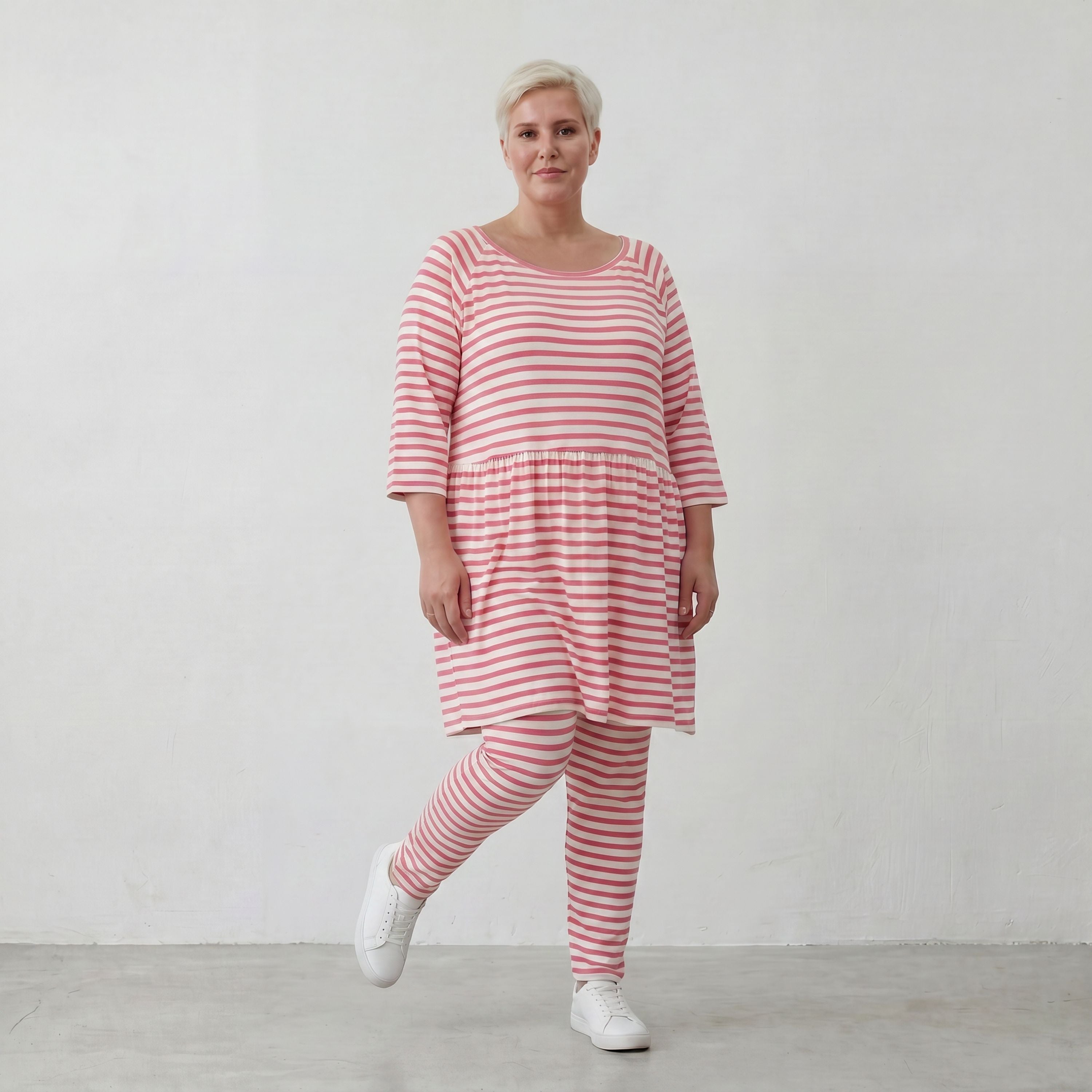 AKH Fashion Shirt 7229 SailorBabe, Weiß-Lachs
