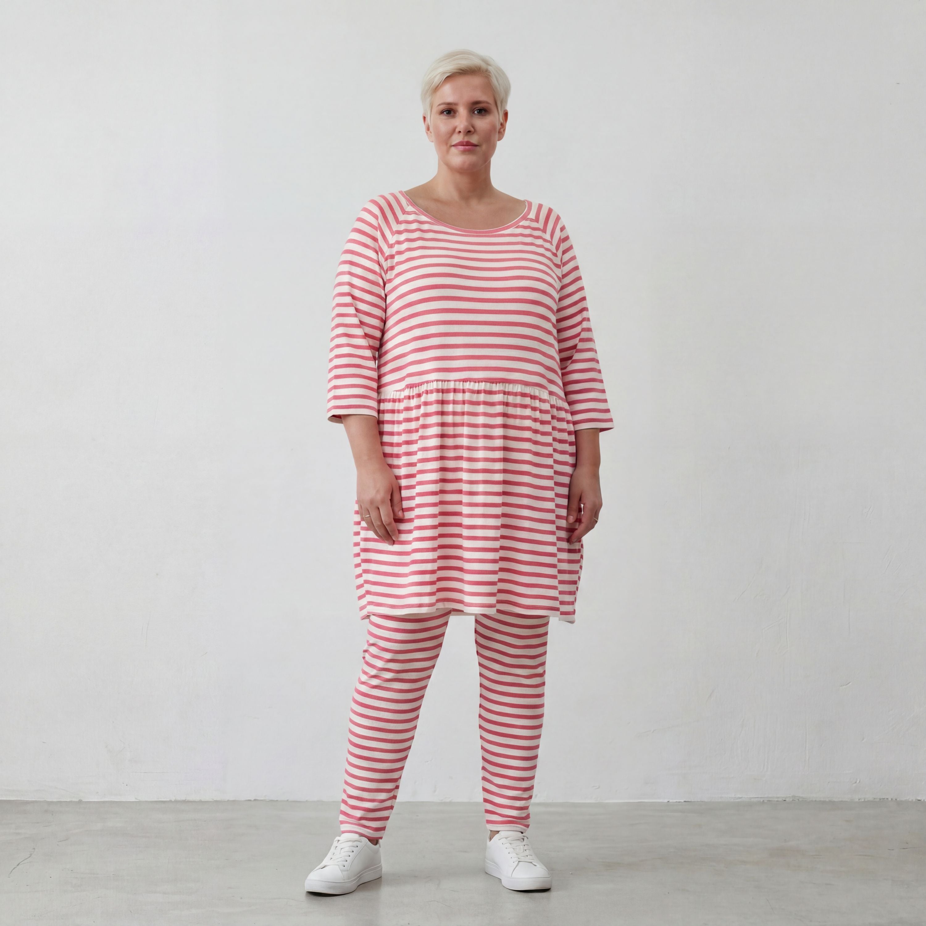 AKH Fashion Shirt 7229 SailorBabe, Weiß-Lachs