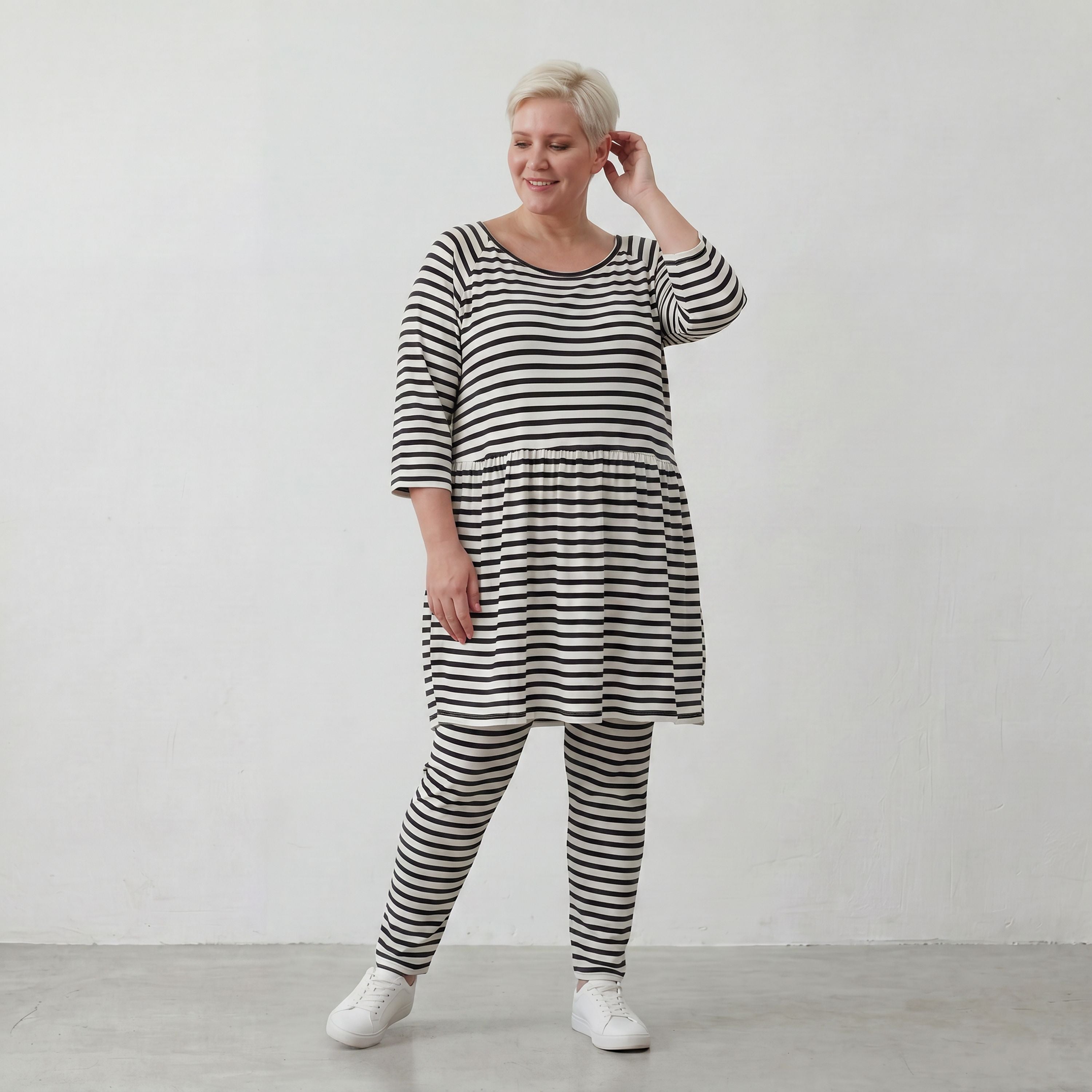 AKH Fashion Shirt 7229 SailorBabe, Weiß-Schwarz
