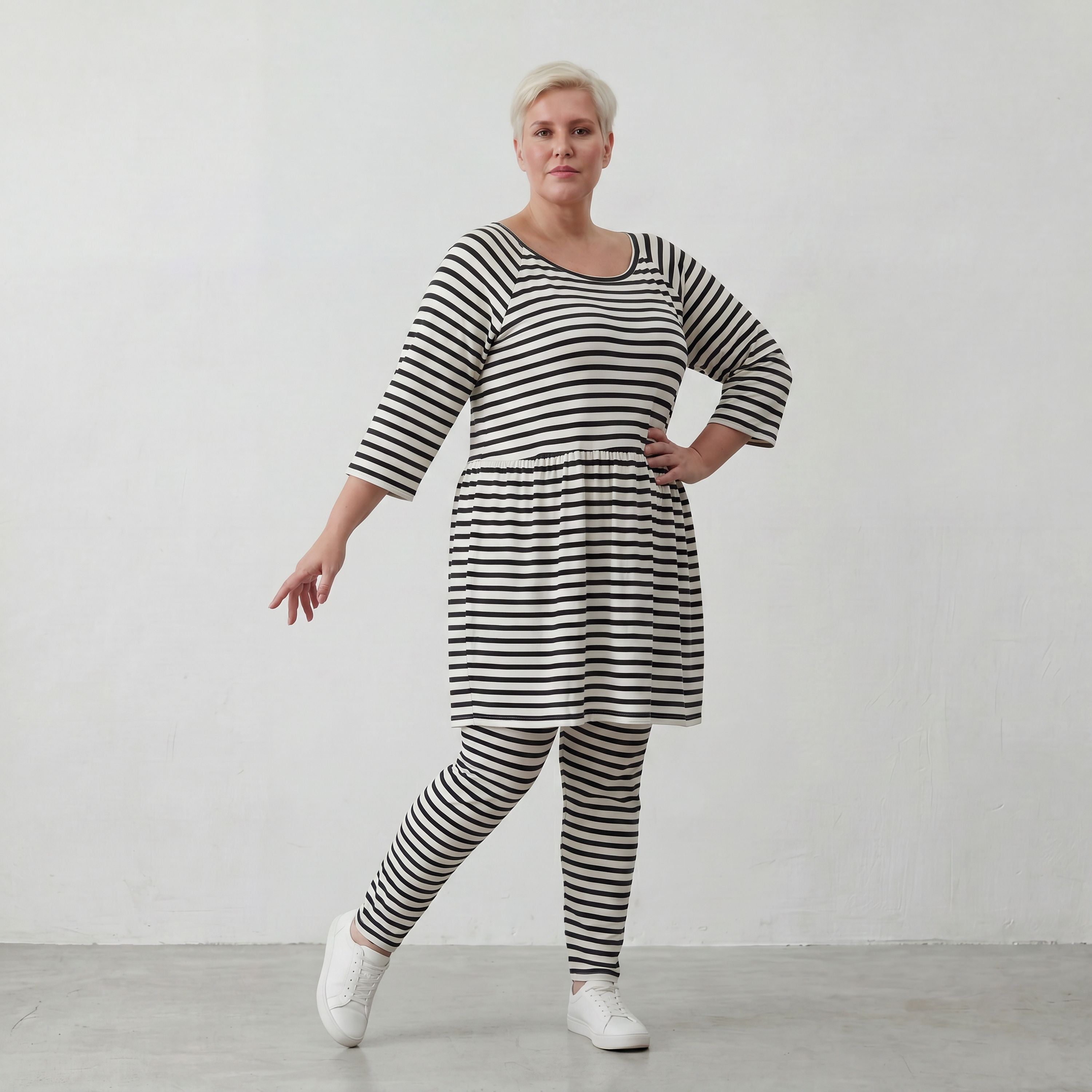 AKH Fashion Shirt 7229 SailorBabe, Weiß-Schwarz