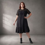 Pomme Rouge · Kleid · C6572 · Spitze · Schwarz