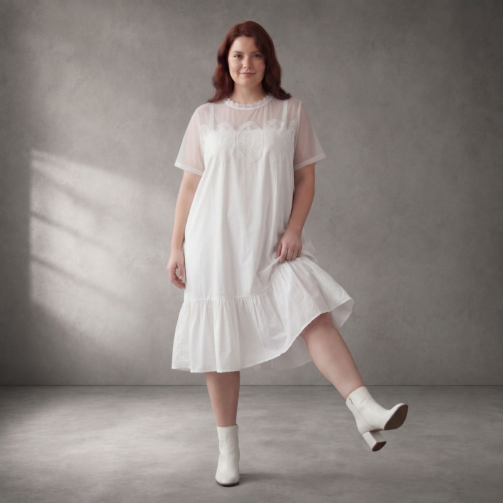 Pomme Rouge · Kleid · C6572 · Spitze · Weiß