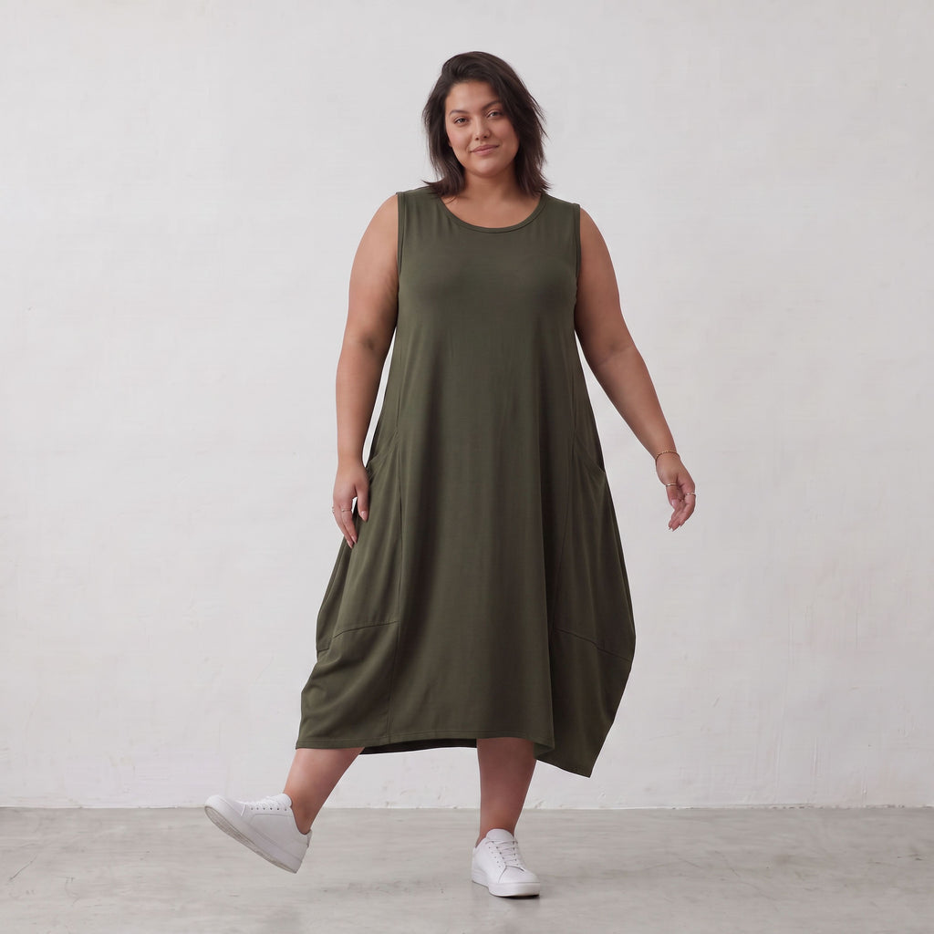 AKH Premium · Kleid · UrbanFlow · 7263 · UrbanKhaki