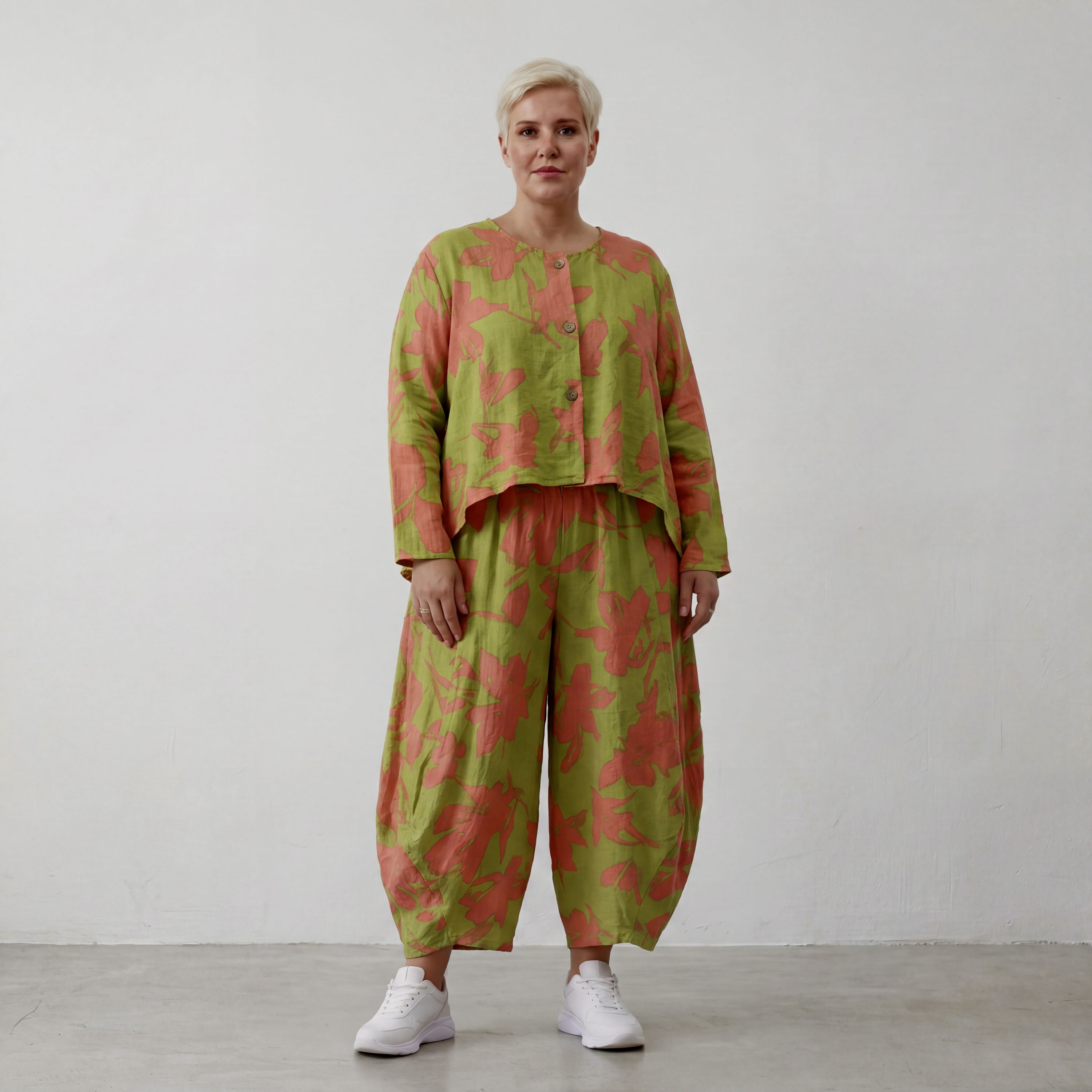 AKH Fashion Jacke 130 VividFlorella, Apfelgrün-Koralle