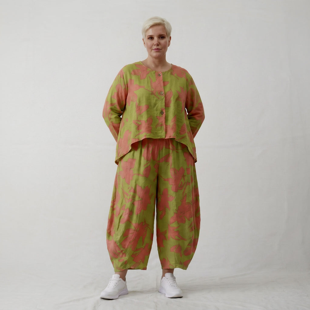 AKH Fashion Jacke 130 VividFlorella, Apfelgrün-Koralle