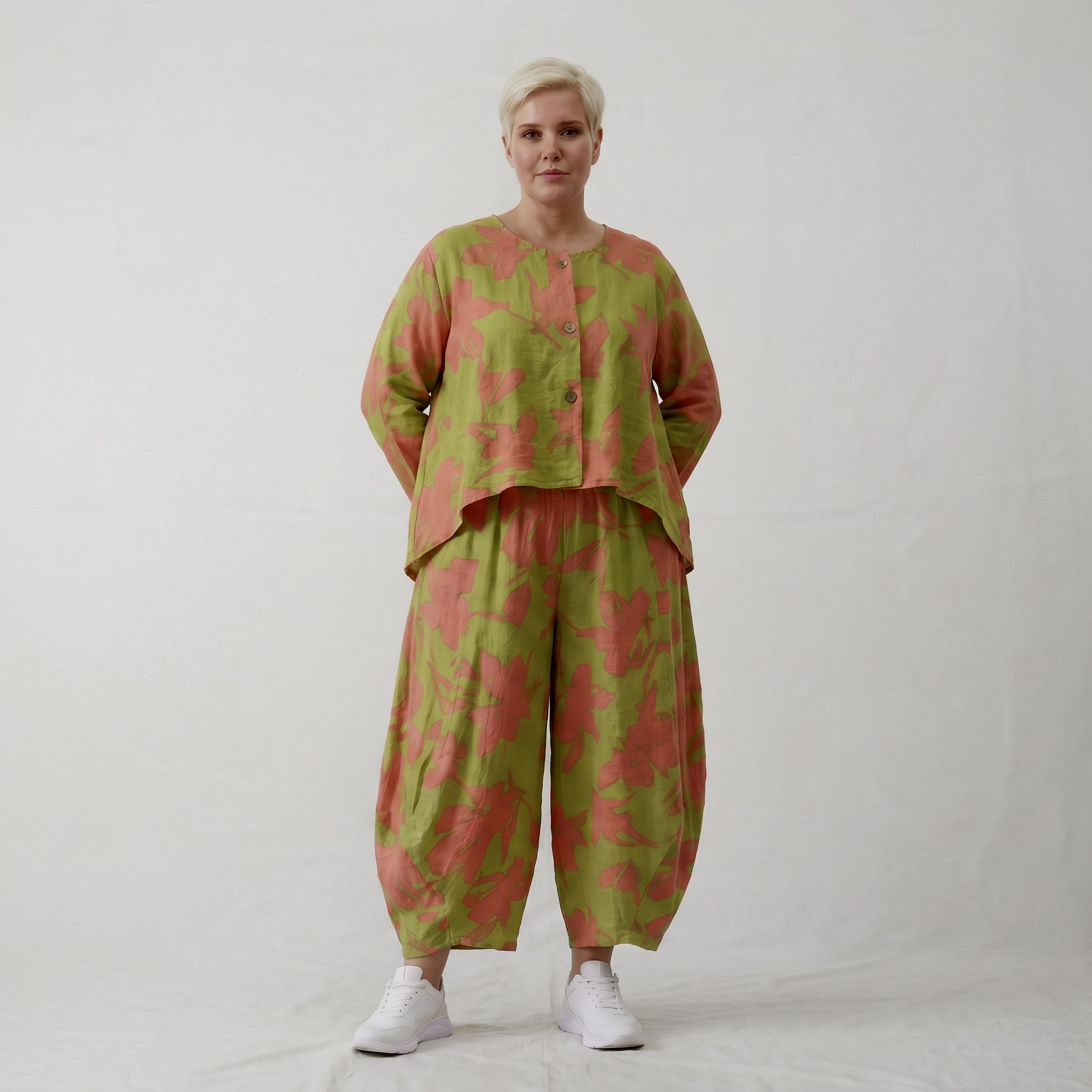 AKH Fashion Jacke 130 VividFlorella, Apfelgrün-Koralle