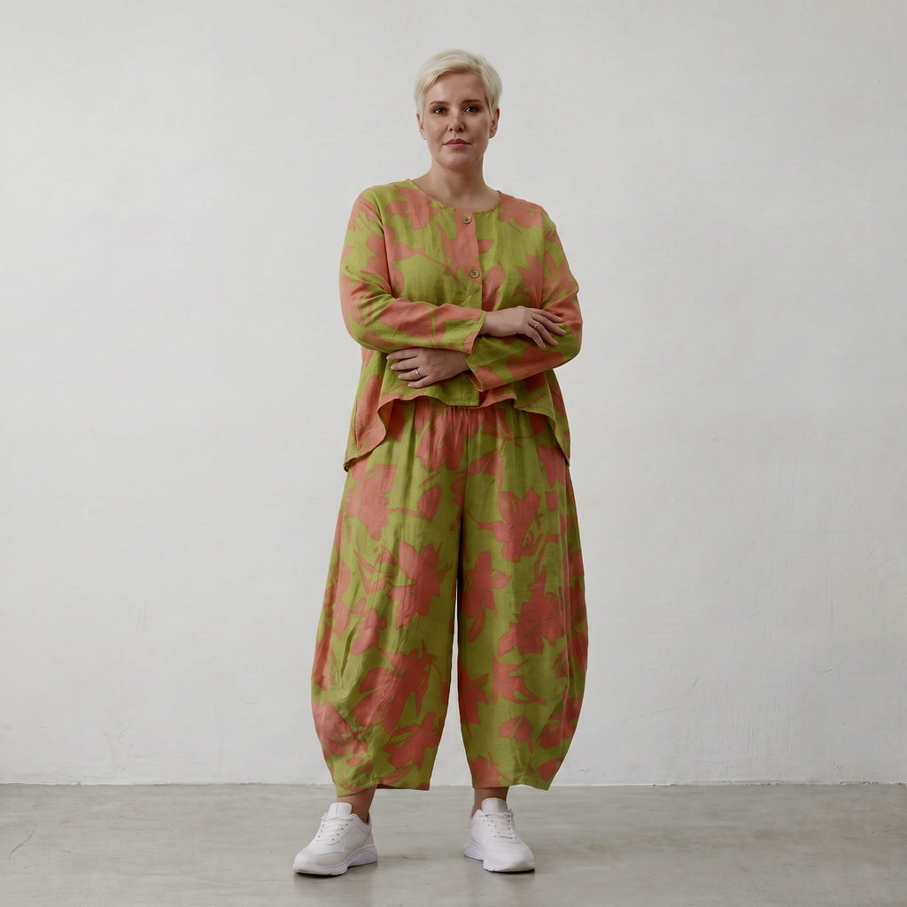 AKH Fashion Jacke 130 VividFlorella, Apfelgrün-Koralle