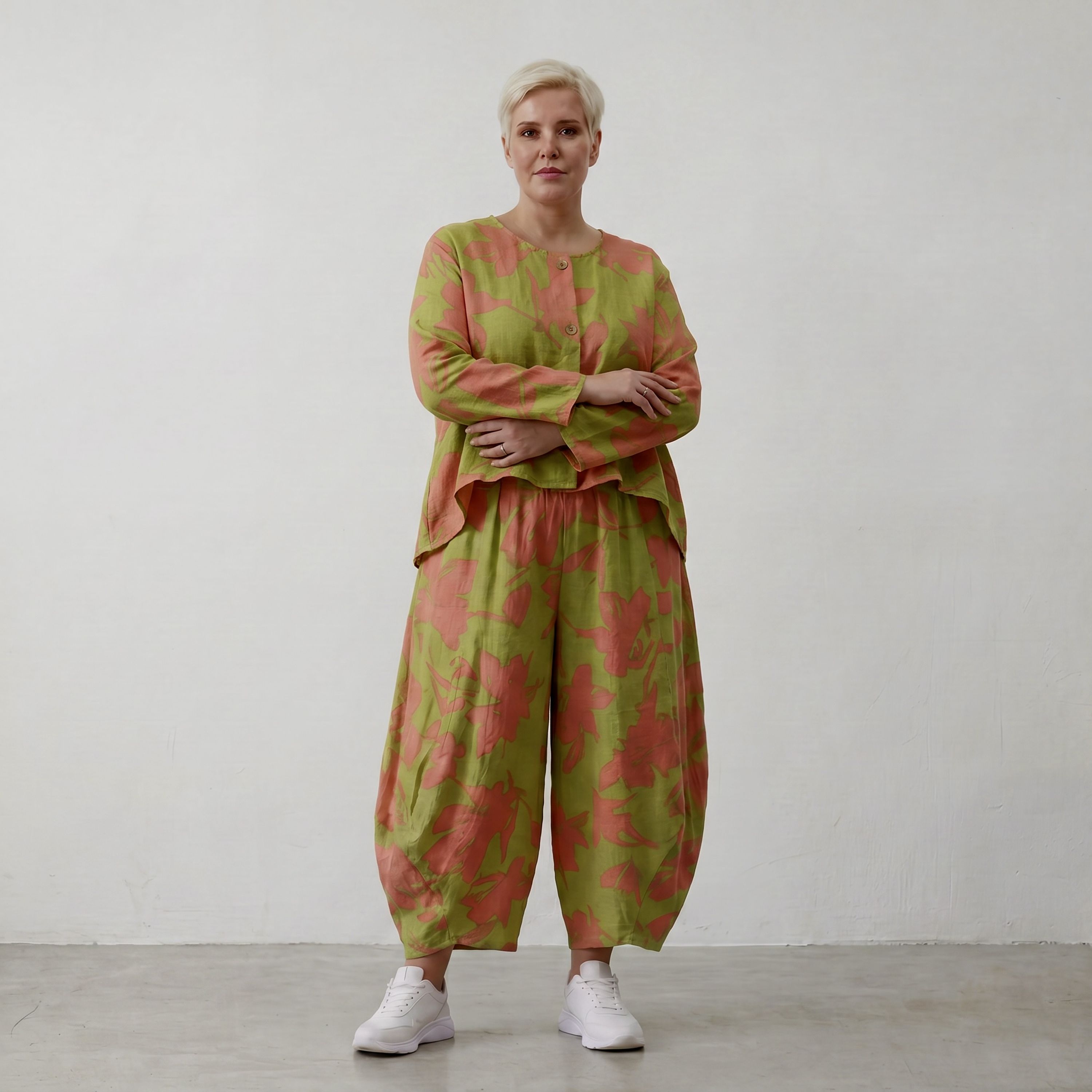 AKH Fashion Jacke 130 VividFlorella, Apfelgrün-Koralle