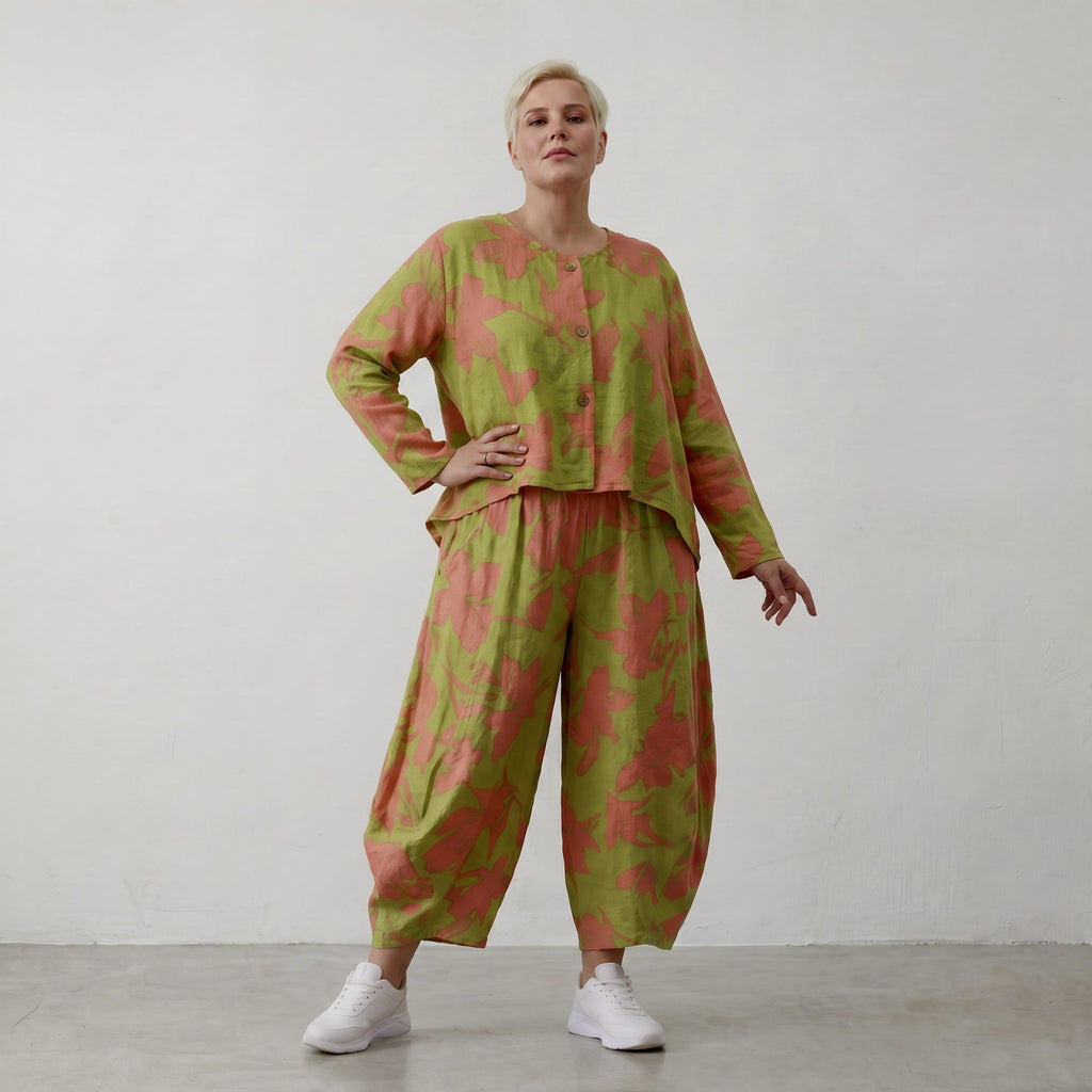 AKH Fashion Jacke 130 VividFlorella, Apfelgrün-Koralle