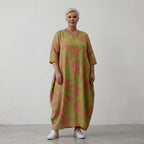 AKH Fashion Kleid 1926 VividFlorella, Apfelgrün-Koralle
