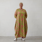AKH Fashion Kleid 1926 VividFlorella, Apfelgrün-Koralle