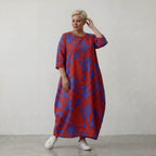 AKH Fashion Kleid 1926 VividFlorella, Rot-Lila