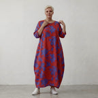 AKH Fashion Kleid 1926 VividFlorella, Rot-Lila