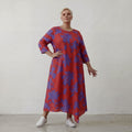 AKH Fashion Kleid 1927 VividFlorella, Rot-Lila