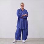 AKH Fashion · Blouse · Waffelly · 7261 · Azure Blue