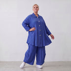 AKH Fashion · Blouse · Waffelly · 7261 · Azure Blue