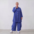 AKH Fashion · Blouse · Waffelly · 7261 · Azure Blue