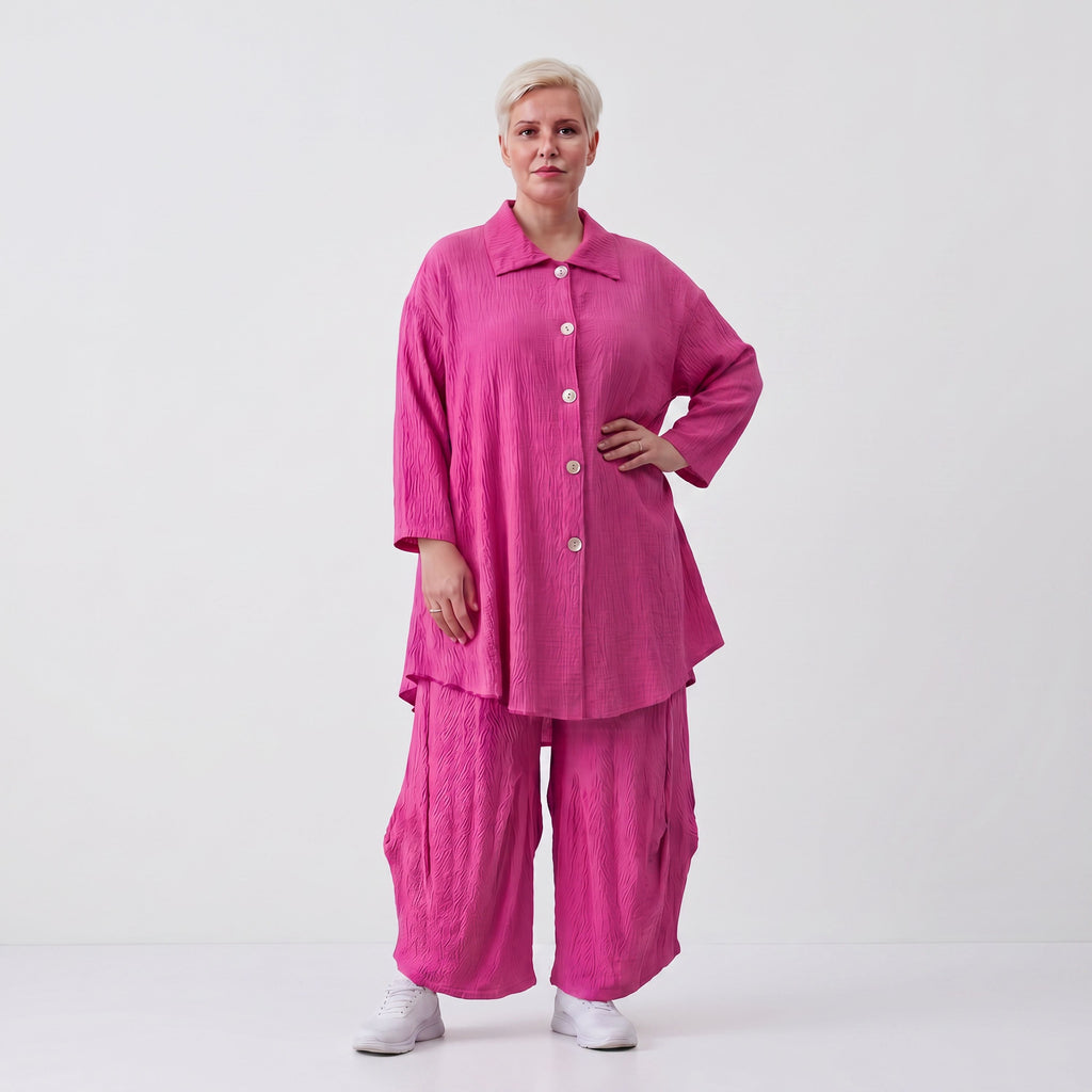 AKH Fashion · Bluse · Waffelly · 7261 · Berry