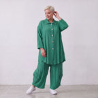 AKH Fashion · Blouse · Waffelly · 7261 · Jade