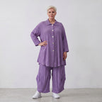 AKH Fashion · Blouse · Waffelly · 7261 · Lilac