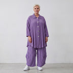 AKH Fashion · Blouse · Waffelly · 7261 · Lilac