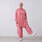 AKH Fashion · Blouse · Waffelly · 7261 · Rosy