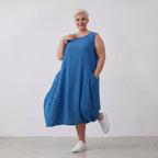 AKH Fashion · Dress · Waffelly · 7263 · Azure Blue