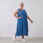 AKH Fashion · Dress · Waffelly · 7263 · Azure Blue