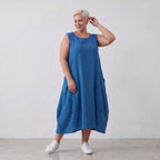 AKH Fashion · Dress · Waffelly · 7263 · Azure Blue