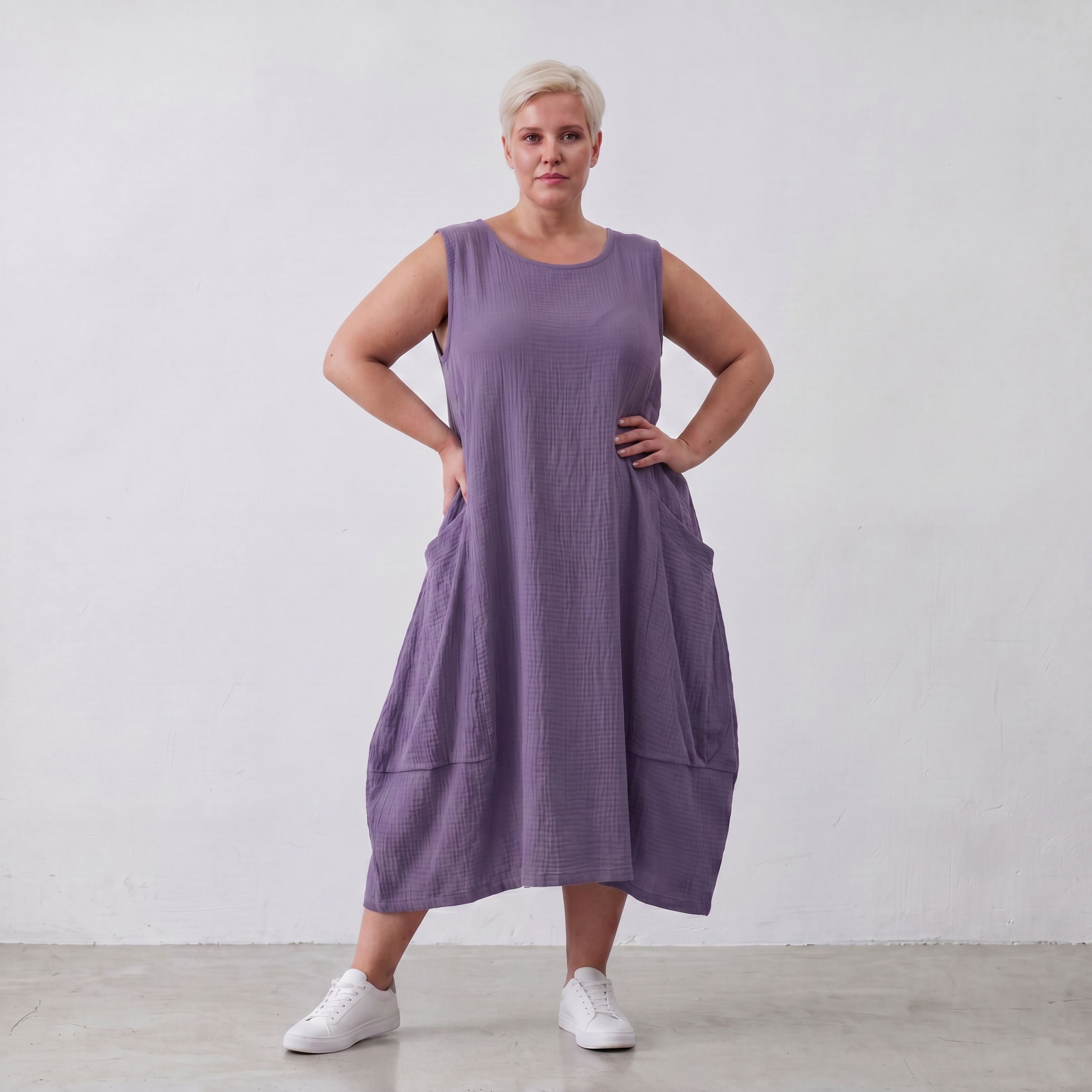 AKH Fashion · Dress · Waffelly · 7263 · Lilac