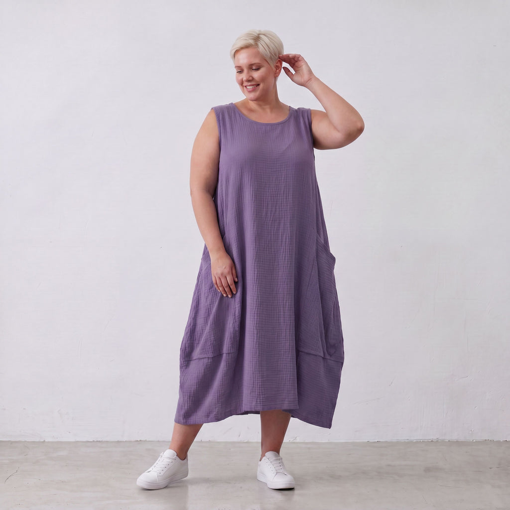 AKH Fashion · Dress · Waffelly · 7263 · Lilac